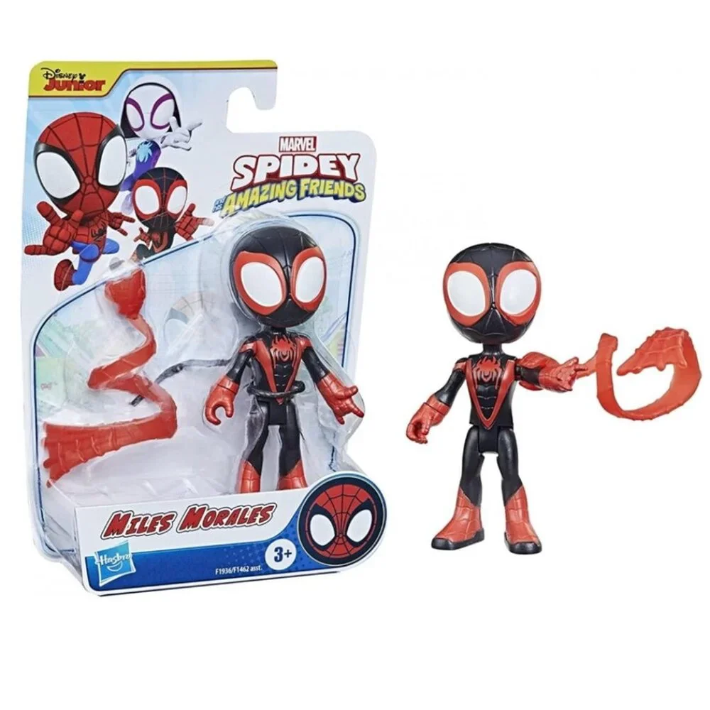 4 Inch Spidey and His Amazing Friends Marvel Miles Morales with Web Accessory - Picture 2 of 4